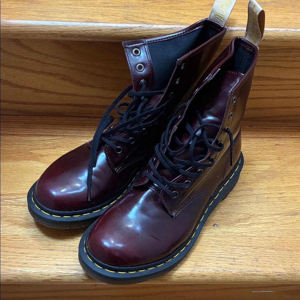 Dr. Martens Burgundy Combat Boots